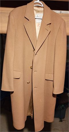 London Fog Men's Tan Wool Coat~ 46 Long