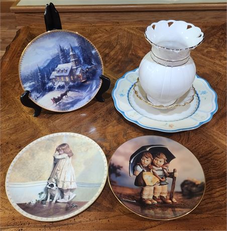 Lenox vase, Plate, Goebel Plate, etc