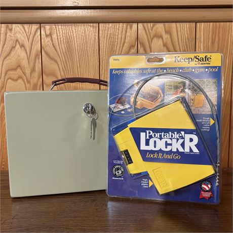New Portable Locker and Steel Storage Box w/ Key