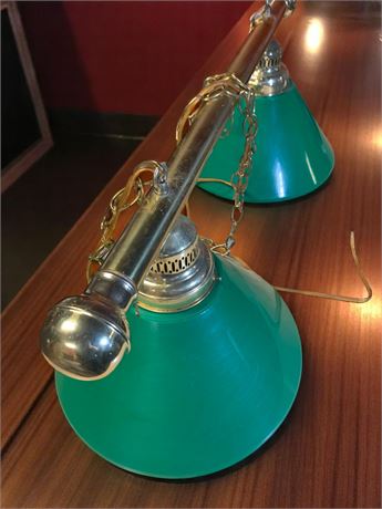 Green Pool Table Lamp Light