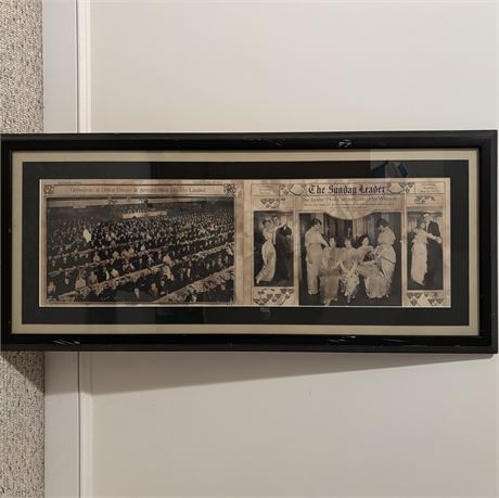 1914 Framed Cleveland Newspaper Segments