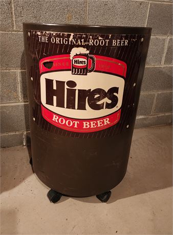 Vintage HIRES Rootbeer Cooler on Wheels