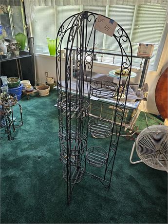 Metal Folding 9-Plant Plant Stand