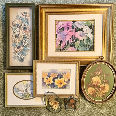 Dried Flowers and Original Floral Artwork