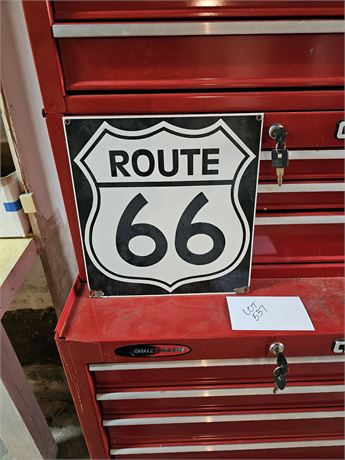 Route 66 Enamel Reproduction Sign