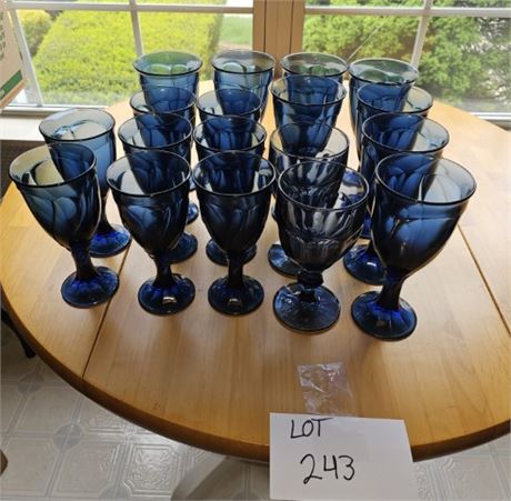Noritake Blue Stem Sweet Swirl Water Goblets x20