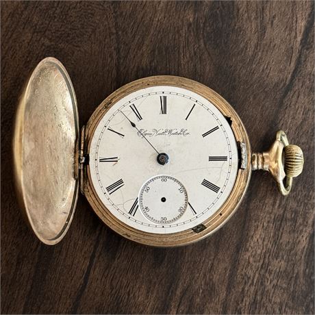 Antique 1900 Elgin 7 Jewel Hunter Case Pocket Watch - 8058931