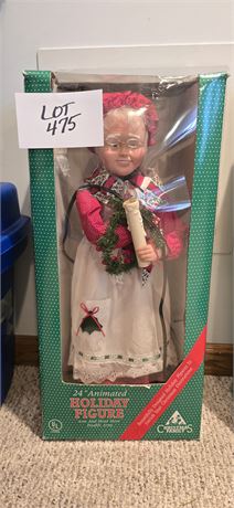 Vintage Christmas Family 24" Holiday Mrs. Santa In Box