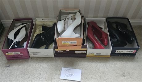Ladies Mixed Shoes- Sizes 7.5 to 8 MED - Maker / Style / Color & Condition Vary