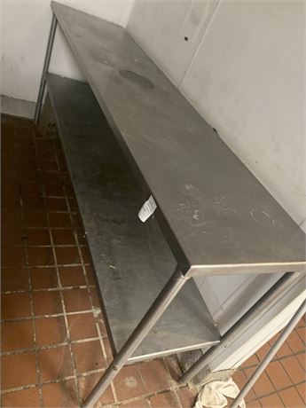 Stainless Steal Table with bottom shelf