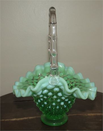 Fenton Uranium Glass Basket
