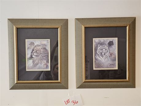Lion & Tiger Art Prints