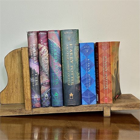 Harry Pottery Hardcover Books 1-4 and Softcover 5 & 7
