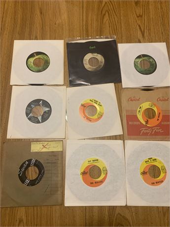 Beatles 45 Record Collection - Lot of 9