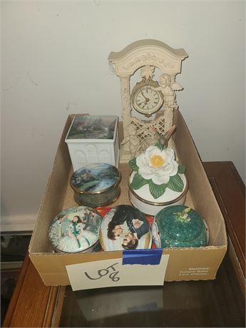Nice Lot of Decorative Home Decor:Lena Liu's Trinket Box/Thomas Kinkade/Chambers