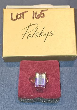 10k Ametrine Cocktail Ring Sz 9.5 2.8 dwt