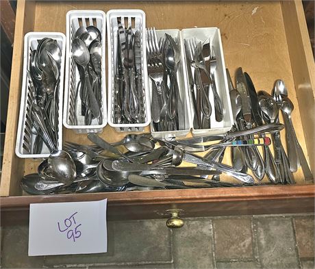 Large Amount Of Mixed Flatware, Forks, Spoons, Knives & More