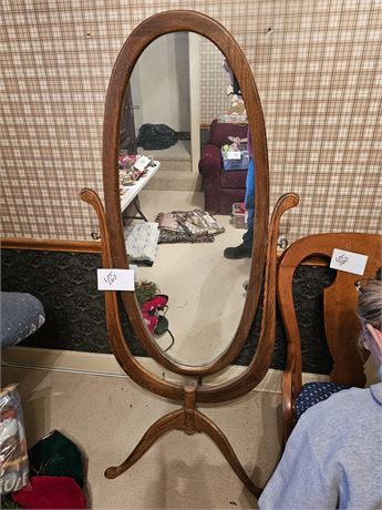 Wood Standing Full Length Mirror