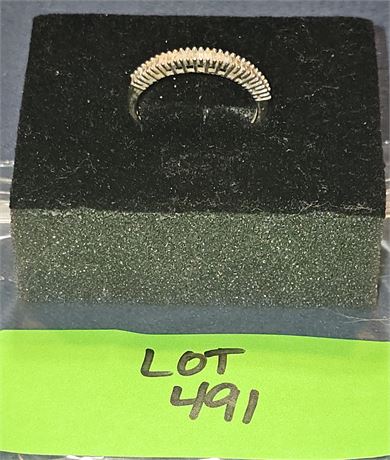 Sterling Sz 10 CZ Band Ring