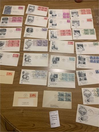 1949 First Day Covers (FDCs) Cachet Stamped Envelope Collection
