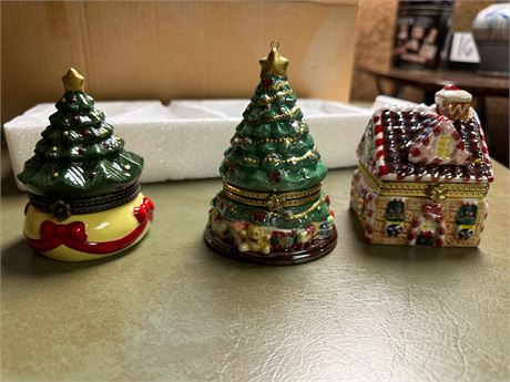 3 Music Box Musical Ornaments