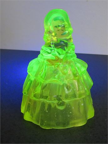 Boyd's Glass Vaseline Uranium Crystal Southern Belle