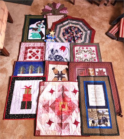 Small Handmade Lap Quilt Lot