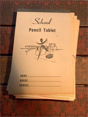 Vintage 1960s School Pencil Tablet/Notebook & School Time Filler Paper Lot
