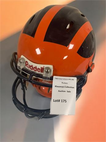 Akron Ellet High School Football Helmet Orange and Black By Riddell (Vintage)
