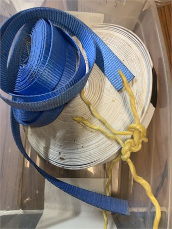 Vinyl Molding Roll & Canvas Strap Lot