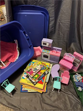 Lot of Vintage Childrens Toys and books