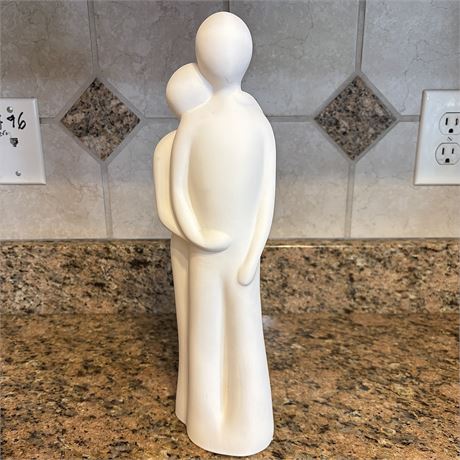 Mid-Century Gilde Matte White Ceramic Statue - 14"T