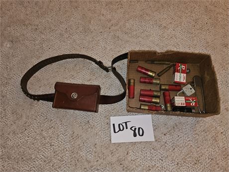 Remmington .22 Long Rifle Ammo/12 Gauge Ammo & Laurence Ammo Belt