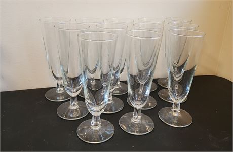 Set of 12 Clear Cocktail Glasses