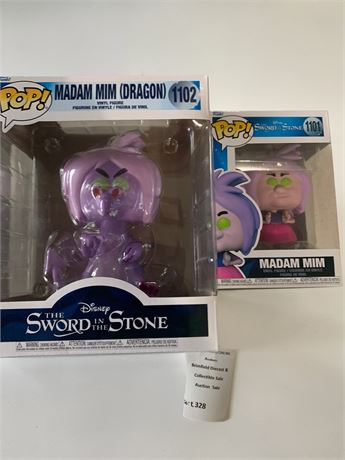 Funko Pop! Disneys The Sword in the Stone Madam Mim Figures #1101 & 1102