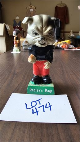 HTF 1960's Moro Inc Rubber Bobble Head Dooley's Dogs