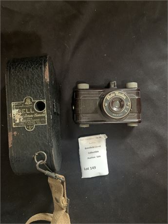 Rollax 50mm Photo Master Bakelite Camera & Bell Manufacturing Co. 16mm Movie Cam