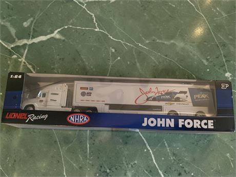 Lionel Racing Die Cast Model John Force Racing PEAK Transporter Truck