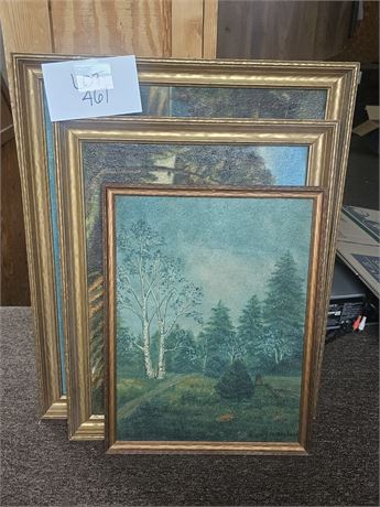 Signed Oil On Board Landscape Art Scenes Sizes Vary