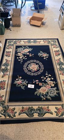Area Rug Multi Color Floral Pattern