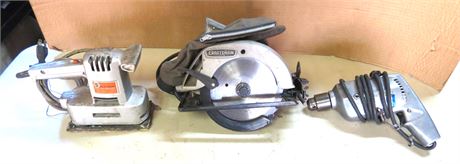 Craftsman Circular Saw, B &D Sander, Sentry Electric Drill