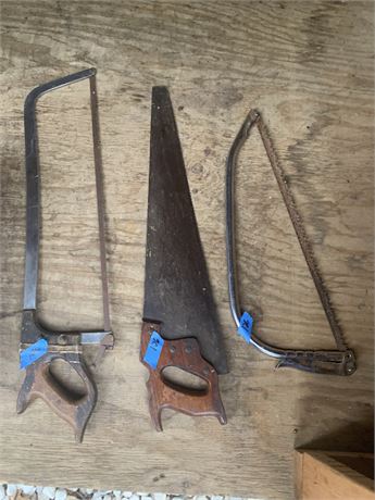 Vintage Hand Saw Lot Of 3