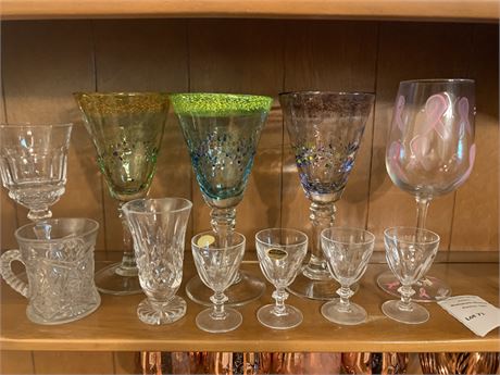 Confetti Handblown Wine Glasses, Cristal D'Arques Rambouillet Crystal Glasses