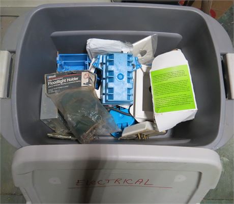 Tote of Electrical Supplies