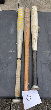 Vintage Wood & Aluminum Baseball Bats