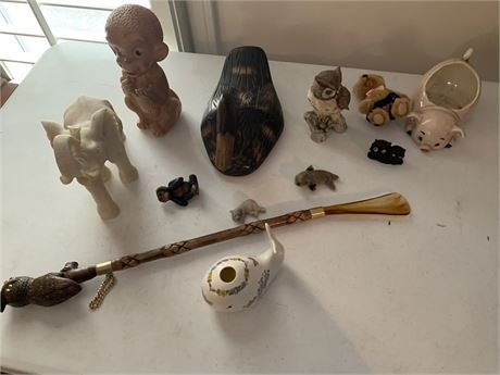 Animal Figurine Lot Duck Whale Elephant and more