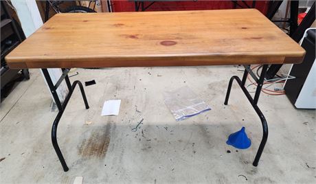 Wood Top Folding Table
