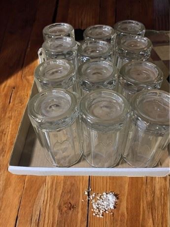 Set of 12 Clear Glass Draft Beer/Rootbeer Drinking Glasses or Mugs