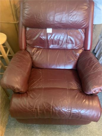 Reddish Brown LazyBoy Leather Recliner
