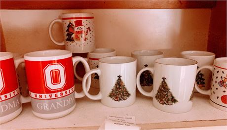Spode Christmas Tree Cafe Mugs, OSU Ceramic Grandma & Grandpa Mugs & More